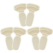 (3pair(beige), -) 12 Paio fodere tallone antiscivolo per donna e uomo – Cuscino morbido, stop slittamento tallone e vesciche
