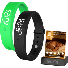 (Black+Green, -) Bracciale sveglia vibrante per dormiglioni pesanti – Orologio indossabile silenzioso con shock