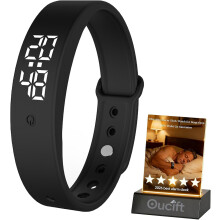 (Black, -) Bracciale sveglia vibrante per dormiglioni pesanti – Orologio indossabile silenzioso con shock