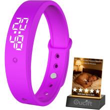 (Purple, -) Bracciale sveglia vibrante per dormiglioni pesanti – Orologio indossabile silenzioso con shock