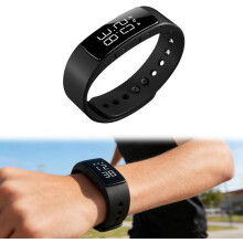 (Black, -) Orologio promemoria vibrante silenzioso – Contapassi, cronometro, 2 sveglie per dormiglioni profondi
