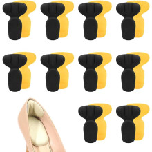 (Black, -) 10 Paio fodere tallone antiscivolo – Protezione cuscino morbido per dolore tallone e vesciche