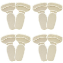 (4pairs-beige, -) Inserti tallone antiscivolo per scarpe larghe – 4 paia beige, protezione vesciche e sollievo dolore