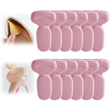 (Pink, -) 8 Pairs Anti-Slip Heel Liners – Soft Cushion Protector Stickers for Loose Shoes