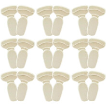 (9pair(beige), -) 12 Paio fodere tallone antiscivolo per donna e uomo – Cuscino morbido, stop slittamento tallone e vesciche
