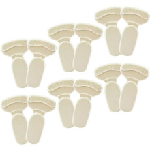 (6pair(beige), -) 12 Paio fodere tallone antiscivolo per donna e uomo – Cuscino morbido, stop slittamento tallone e vesciche