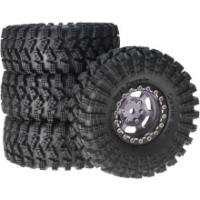 (Gray, -) 1.3" aluminium beadlock hjul & leddäck – 6626 mm för TRX4M SCX24 AX24, 4 st