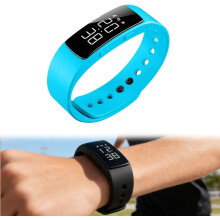 (Blue, -) Orologio promemoria vibrante silenzioso – Contapassi, cronometro, 2 sveglie per dormiglioni profondi