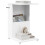 VidaXL vidaXL Side Table with Wheel White 40 x 35 x 60 cm Engineered Wood 3