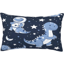(Star Dinosaur, 20" x 14" (Pack of 1)) Vårblomma målning ländryggskuddfodral – 14x20 tum rektangulärt fodral med dold dragkedja