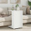 VidaXL vidaXL Side Table with Wheel White 40 x 35 x 60 cm Engineered Wood 4
