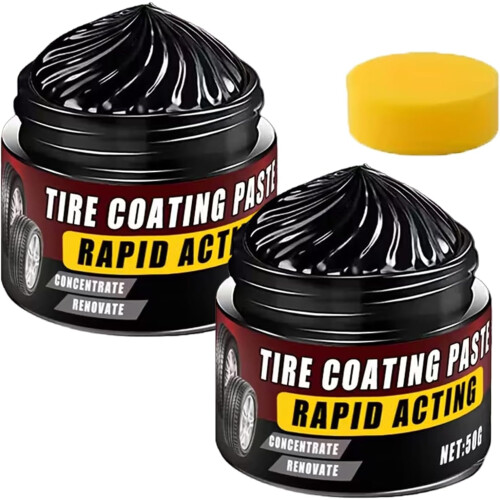 (2PCS, -) 2 pack premium επίστρωση ελαστικών – μαύρο γυαλιστερό αναζωογονητικό για λάστιχο