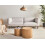 Beliani Sofa 3 Seater VORGOD Fabric Light Beige 2