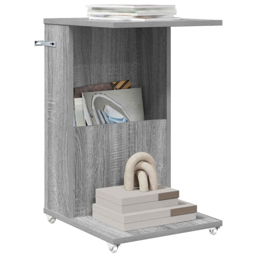 VidaXL vidaXL Side Table Grey Sonoma 40 x 35 x 60 cm Engineered Wood 2