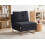 Beliani Single Sofa Bed JERSLEV Fabric Black 2