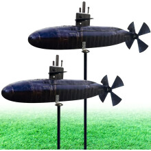 (2pcs, -) Submarine Wind Spinner – Unique Navy Motion Art for Patio, Beach & Nautical Lovers