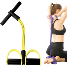 (Yellow, -) Bande Résistance Cheville Pédalier 4 Tubes – Entraînement Hommes & Femmes, Salle Sport Maison