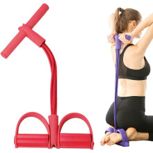 (Red, -) Bande Résistance Cheville Pédalier 4 Tubes – Entraînement Hommes & Femmes, Salle Sport Maison