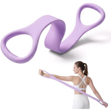 (Purple, -) Banda resistencia figura 8 hombre mujer 9 kg silicona polea gimnasio portátil hogar