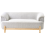 Beliani Sofa 2 Seater ALNOR Fabric Light Grey 4