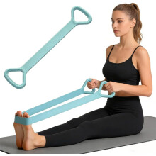 (Blue, -) 3 Pack Bandes Résistance Figure 8 – Bandes Élastiques Salle Sport Maison Portables Hommes & Femmes