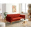 Beliani Sofa Bed ASAA Fabric Red 2