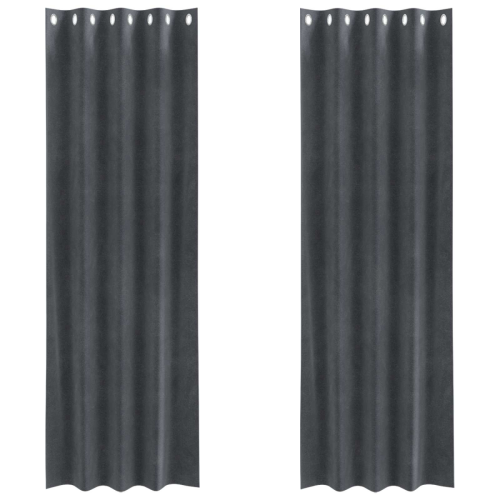 VidaXL vidaXL Verdunkelungsvorhänge 2 stk. Hellgrau 140 x 260 cm Samt 1