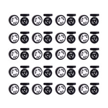 40X Luggage Accessories Wheels Aircraft Suitcase Pulley Rollers Mute Wheel Wear-Resistant Parts Repair 50X12mm