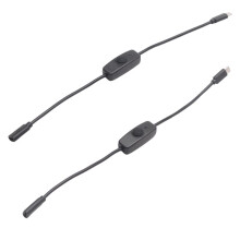 Power USB Type C with Indicator Light Male to Female USB-C Extension Cable for Raspberry Pi 4B 2 Pcs