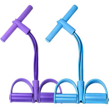(Blue + Purple, -) Banda elástica yoga crunch polea pedal resistencia asas ejercicio hogar piernas core