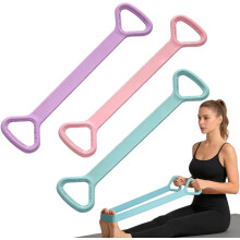 (3Pcs, -) 3 Pack Bandes Résistance Figure 8 – Bandes Élastiques Salle Sport Maison Portables Hommes & Femmes