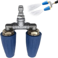 (Dark Blue, Dual Head) 3-in-1 turbo suutin painepesuri – 360 pyörivä, 4000 PSI, 1/4" pikaliitin