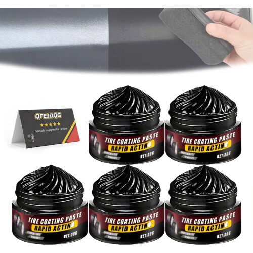 (5pcs, -) 3 pack μακράς διάρκειας κεραμική επίστρωση ελαστικών – UV προστασία, βαθύ μαύρο
