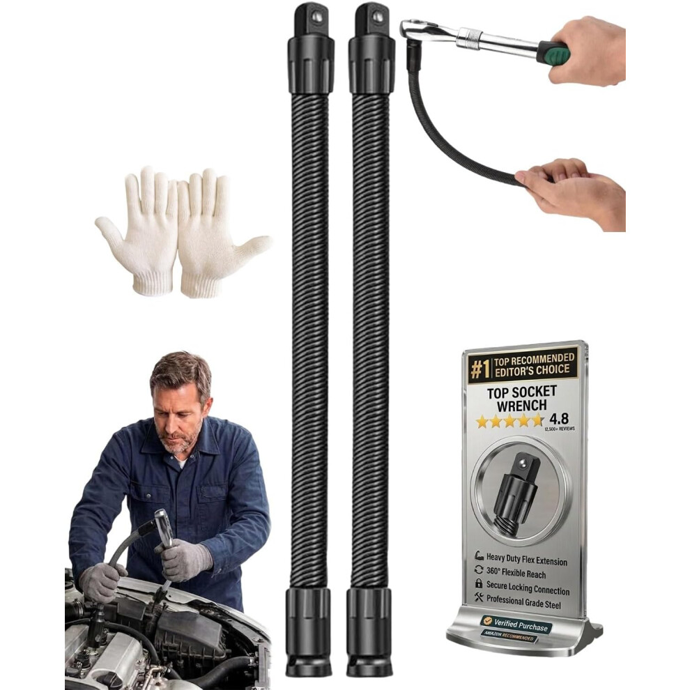 (350Mm*2, -) 1/2" Flexible Shaft Â 360 Spring Steel Long Reach Bendable Bar For Outlets 5437707054763