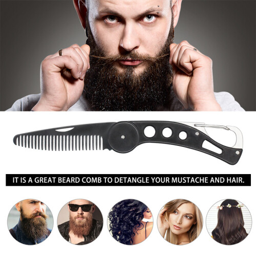 Pente de barba tipo faca de aço inoxidável