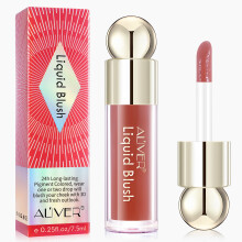 (04 LOVE) Blush líquido, de longa duração, à prova d'água e de longa duração, blush fosco de cinco cores 7,5ml/caixa