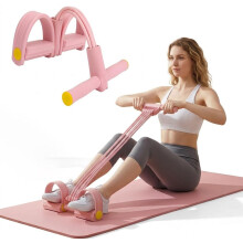 (Pink, -) Bande Résistance Pédalier 6 Tubes – Étireur Pied Multifonction Poignées, Caoutchouc Naturel