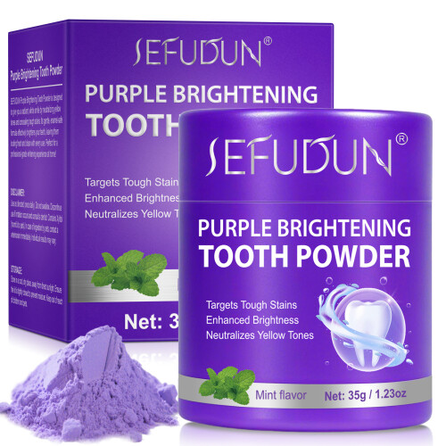 Pó de beleza de dente roxo 35 g/caixa
