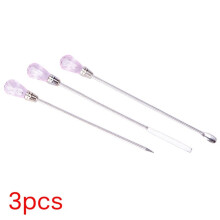 (pink) Bubble Needle Spoon Tool Set for Silicone Resin Mold Jewelry Making Candle Making Kit