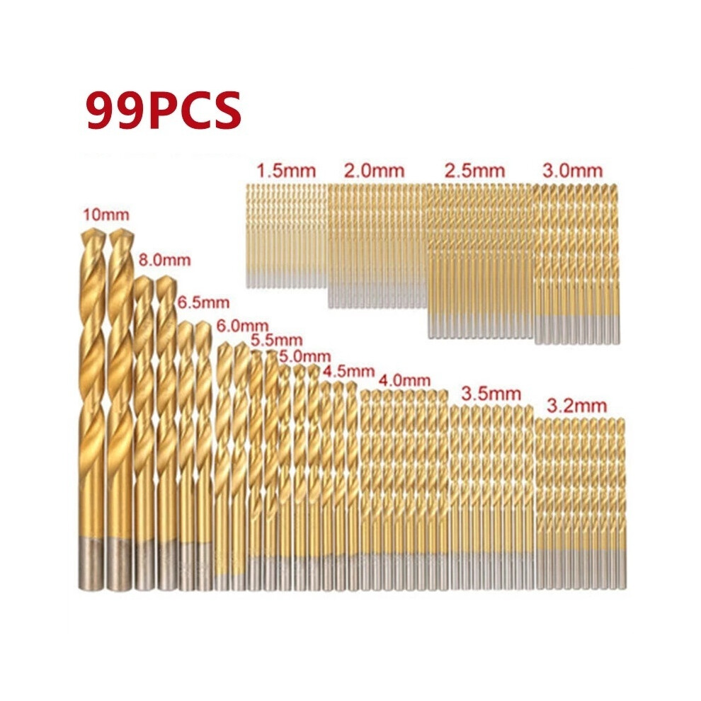 99Pcs Hss Metric Drill Bit Sets For Drilling Stainless Steels And Hard Metals 4017648548722