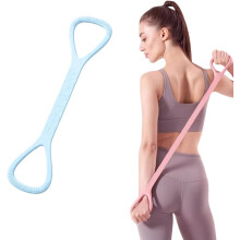 (Blue, -) Bandes Exercice Silicone Figure 8 Femmes – Cordes Élastiques pour Yoga, Pilates & Étirement