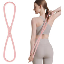 (Pink A-15lb, -) Bande Résistance Figure 8 7-16kg Poignées – Corde Silicone pour Yoga & Pilates