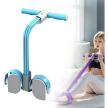 (Blue, Bold 6 Tubes) Bande Résistance Pédalier 6 Tubes – Tension Manuelle Abdos, Taille, Bras, Jambe
