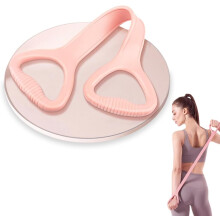 (Pink, -) Bandes Résistance Silicone Figure 8 – Élastiques pour Musculation, Bras, Dos, Épaules, Yoga