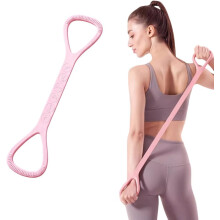 (Pink, -) Bandes Exercice Silicone Figure 8 Femmes – Cordes Élastiques pour Yoga, Pilates & Étirement