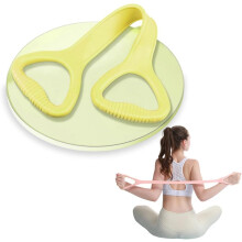 (Green, -) Bandas resistencia silicona figura 8 elásticas ejercicio brazo espalda hombro yoga