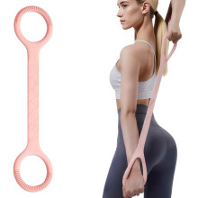 (Pink B-15lb, -) Bande Résistance Figure 8 7-16kg Poignées – Corde Silicone pour Yoga & Pilates