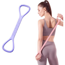 (Purple, -) Bande Résistance Figure 8 avec Poignées – Caoutchouc Silicone 9 kg pour Bras & Étirement Épaules