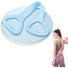(Blue, -) Bandas resistencia silicona figura 8 elásticas ejercicio brazo espalda hombro yoga