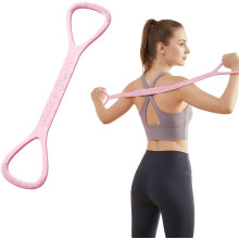 (Pink, -) 20 lb szilikon 8-as ellenállási szalag – Fogantyúkkal karokra, hátra, váll nyújtásra